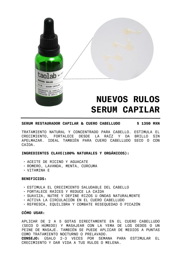 NUEVOS RULOS: SERUM CAPILAR